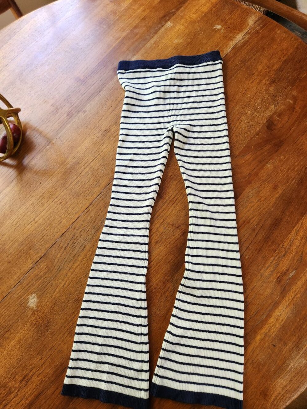 Kids Art Class stripe knit leggings / S/6